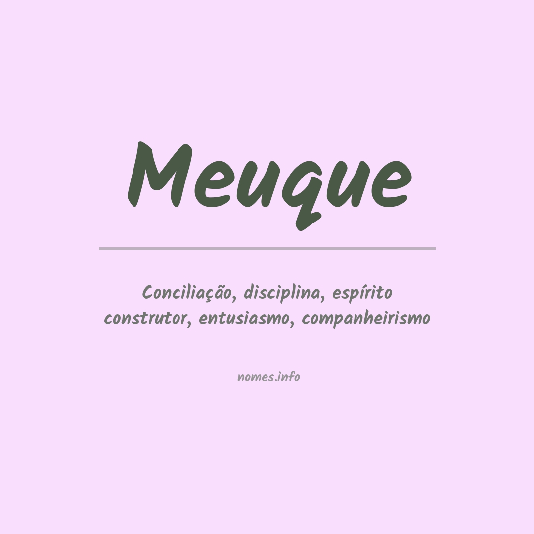 Significado do nome Meuque