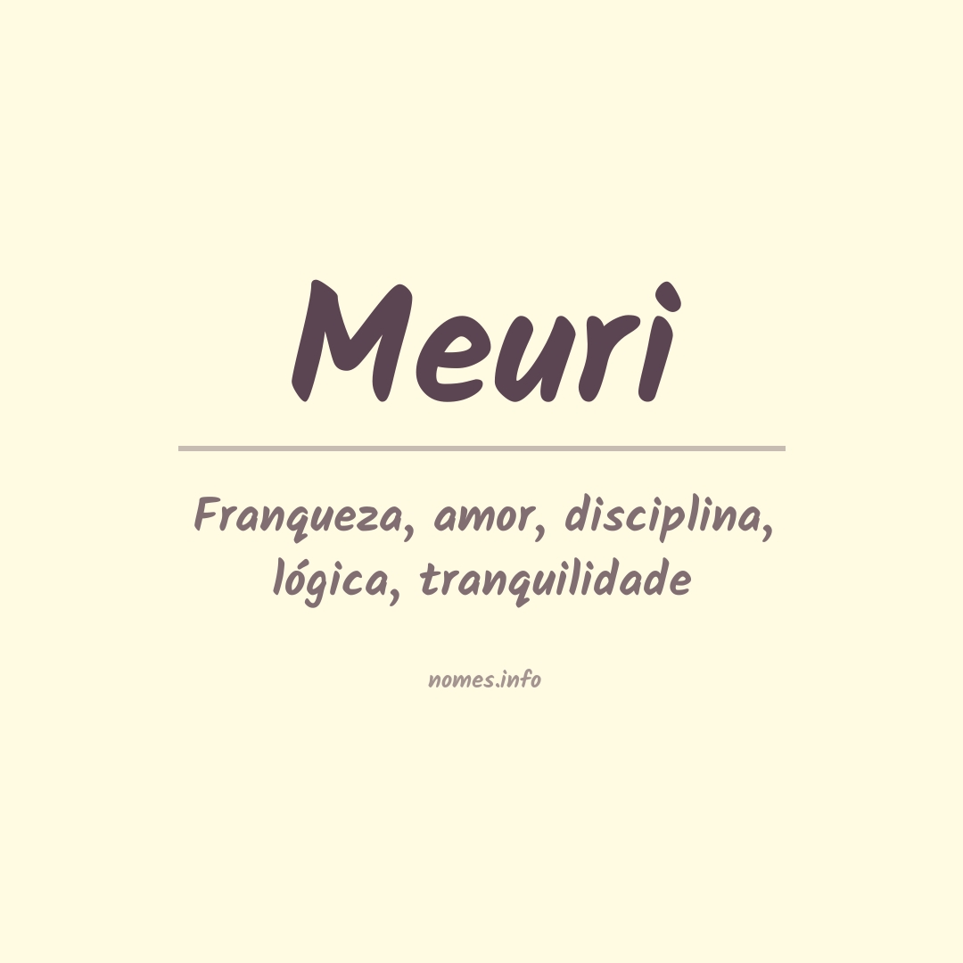 Significado do nome Meuri