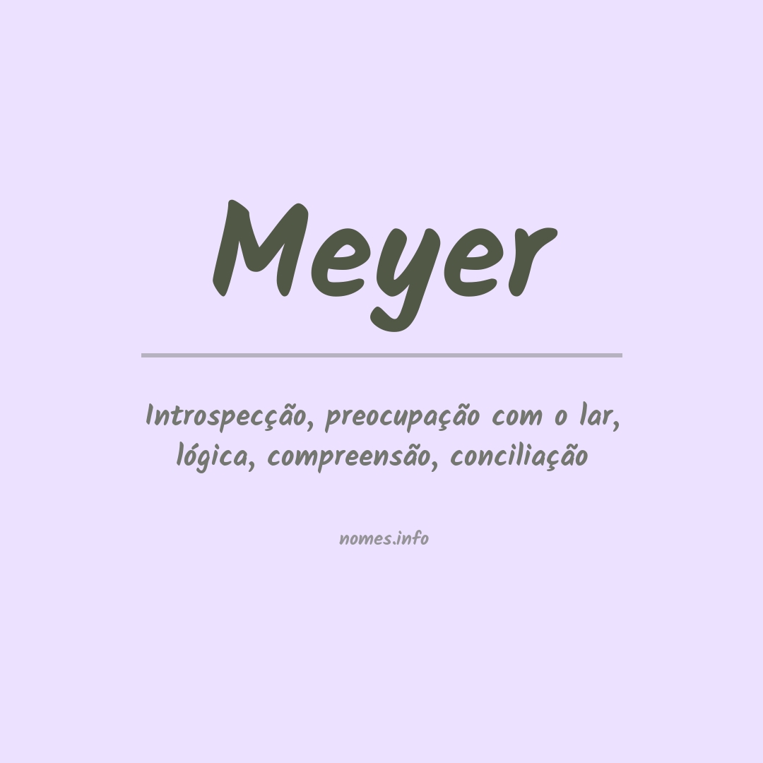 Significado do nome Meyer