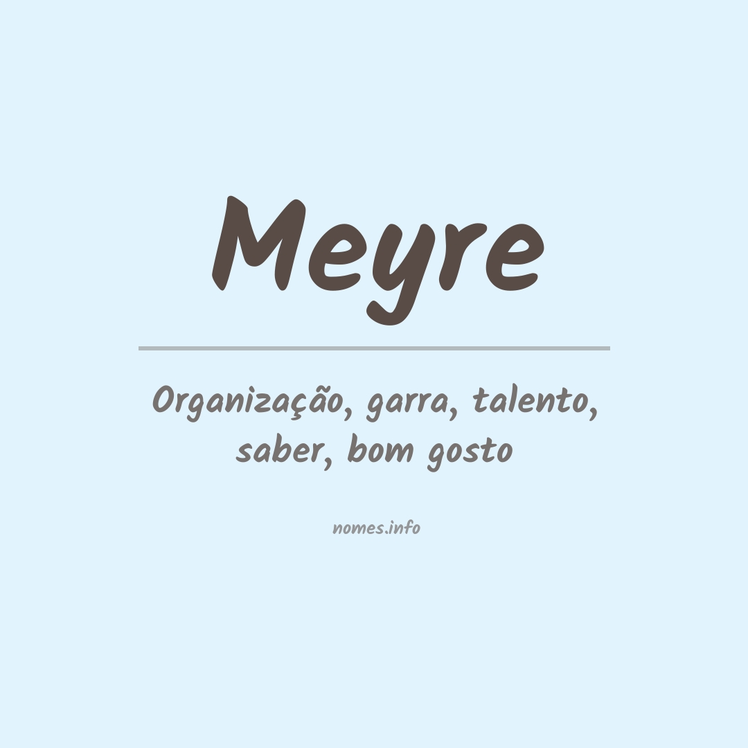 Significado do nome Meyre