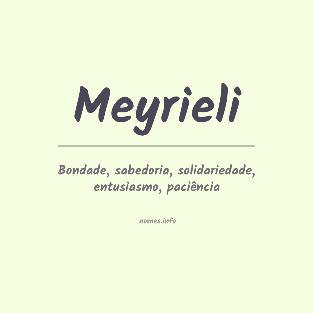 Significado do nome Meyrieli