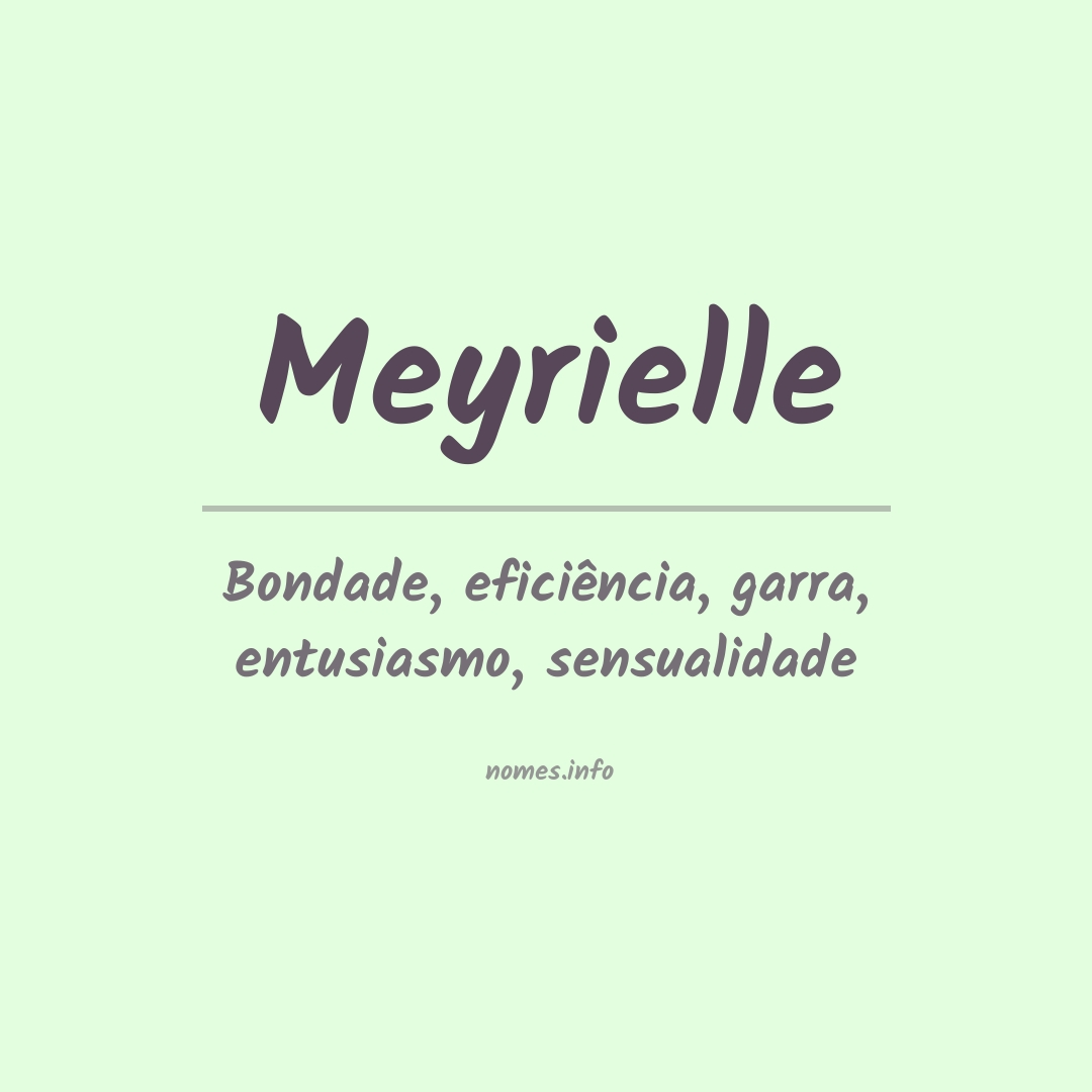 Significado do nome Meyrielle