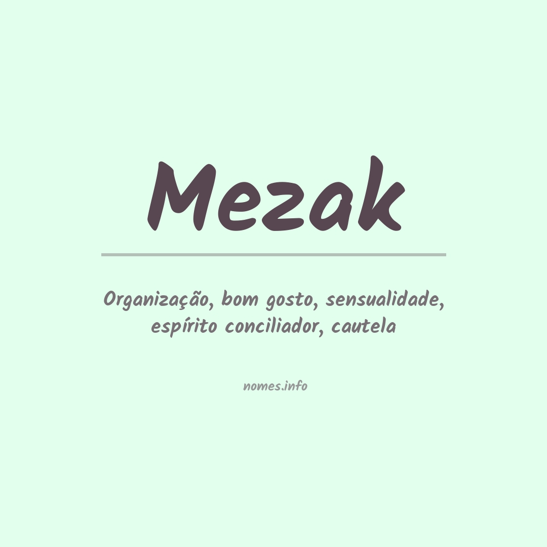 Significado do nome Mezak