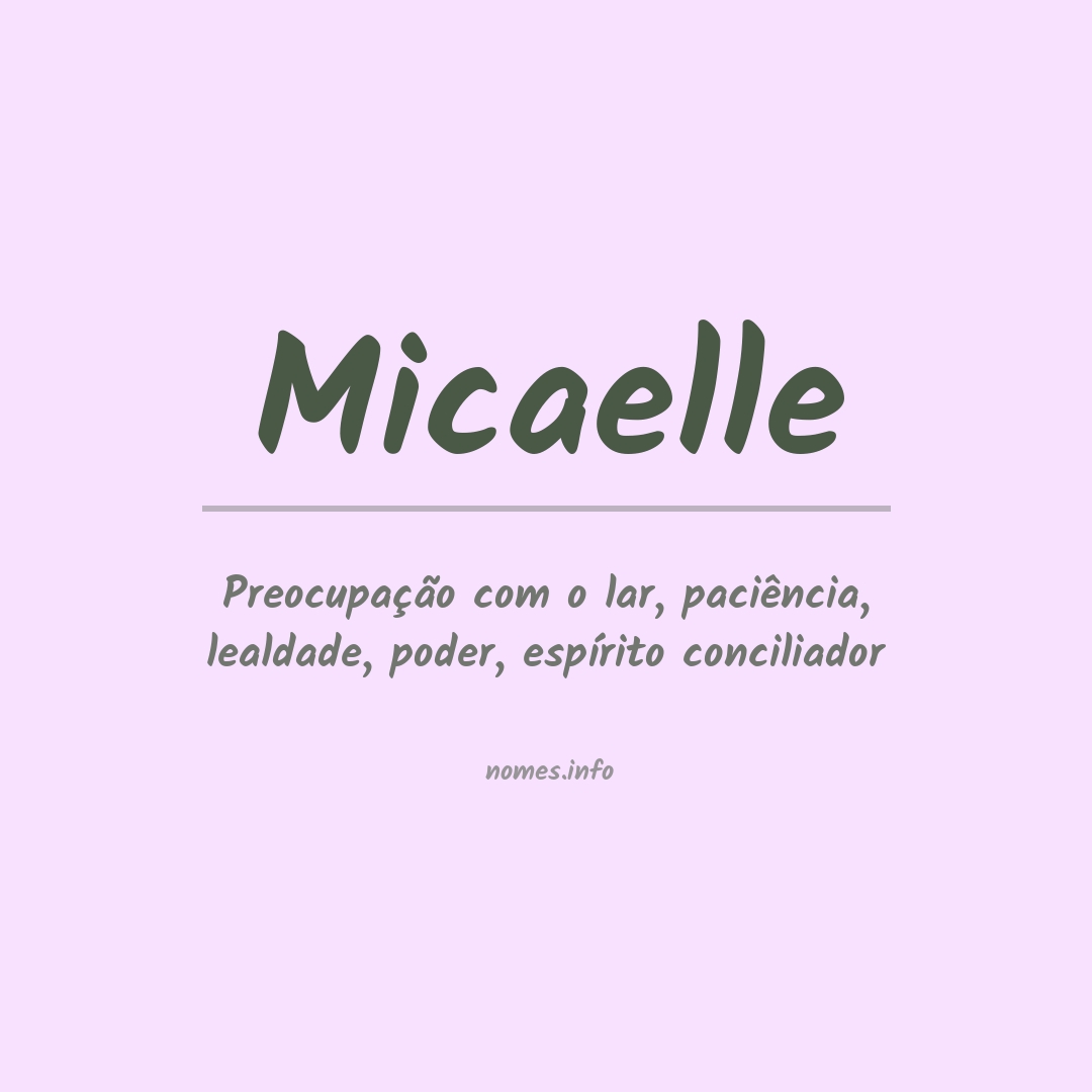 Significado do nome Micaelle