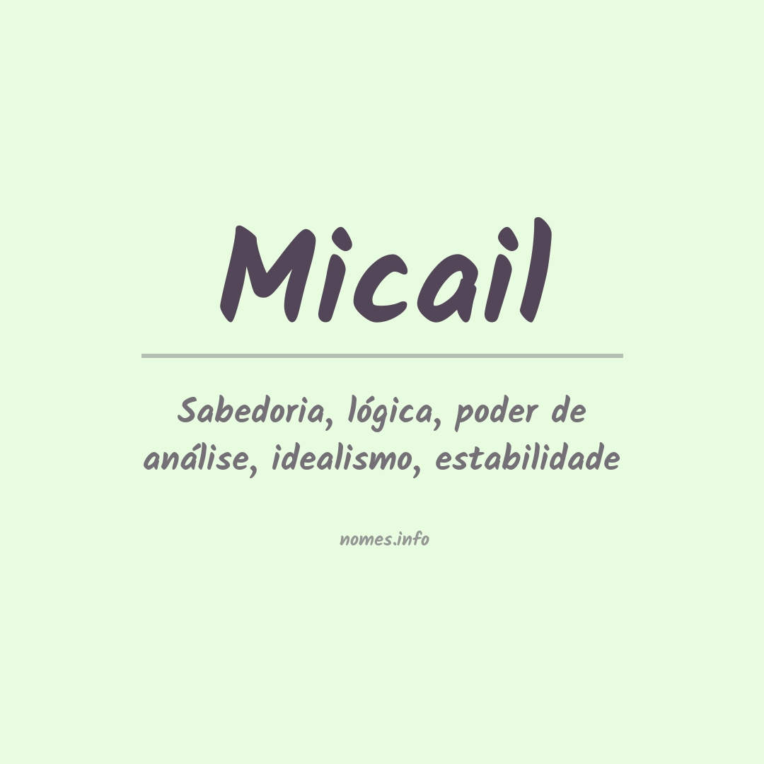 Significado do nome Micail