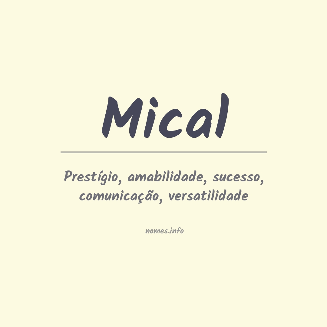 Significado do nome Mical