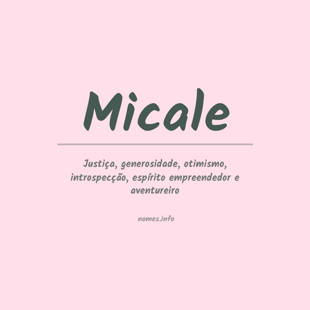 Significado do nome Micale