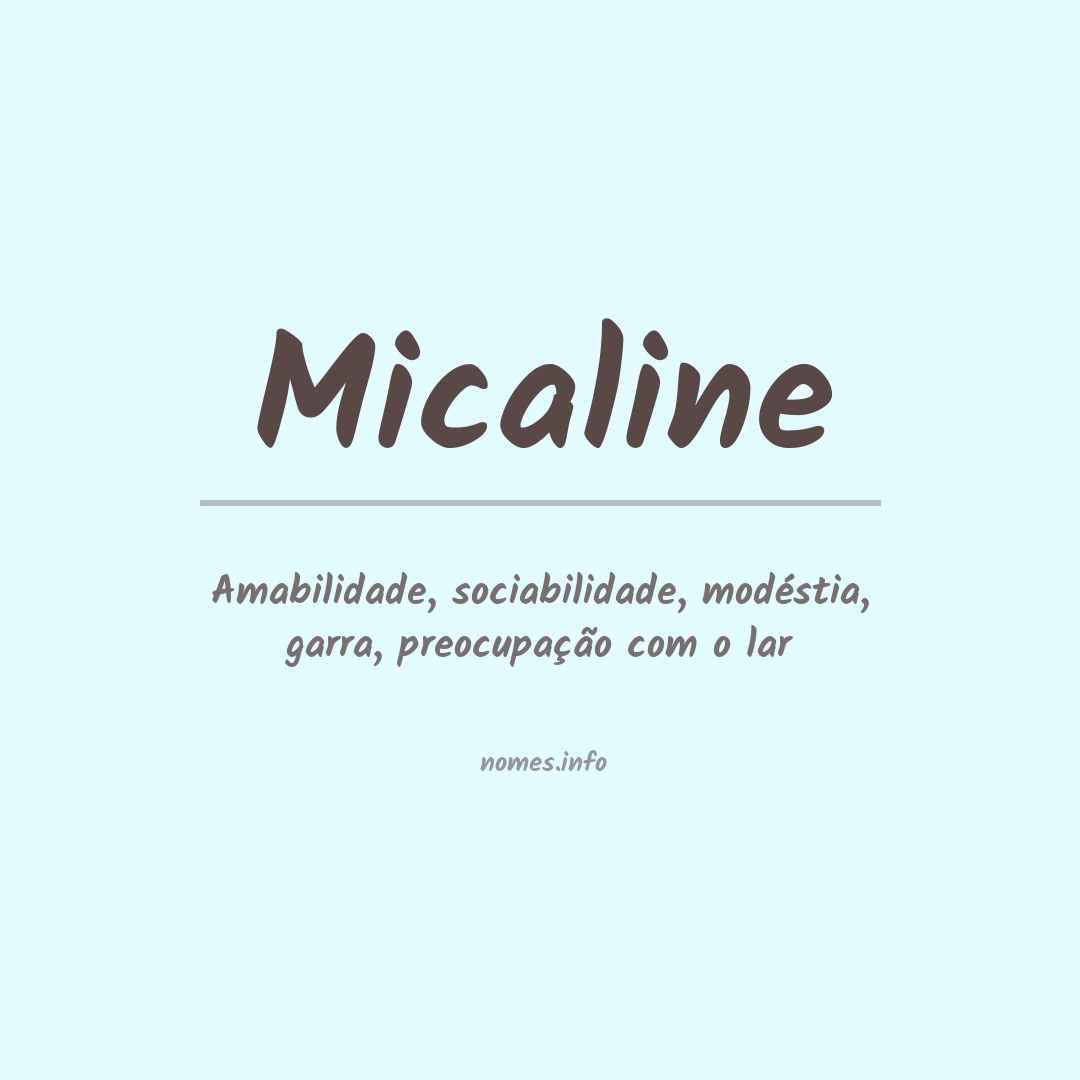 Significado do nome Micaline