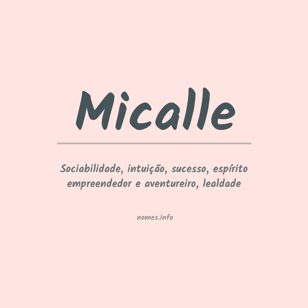 Significado do nome Micalle