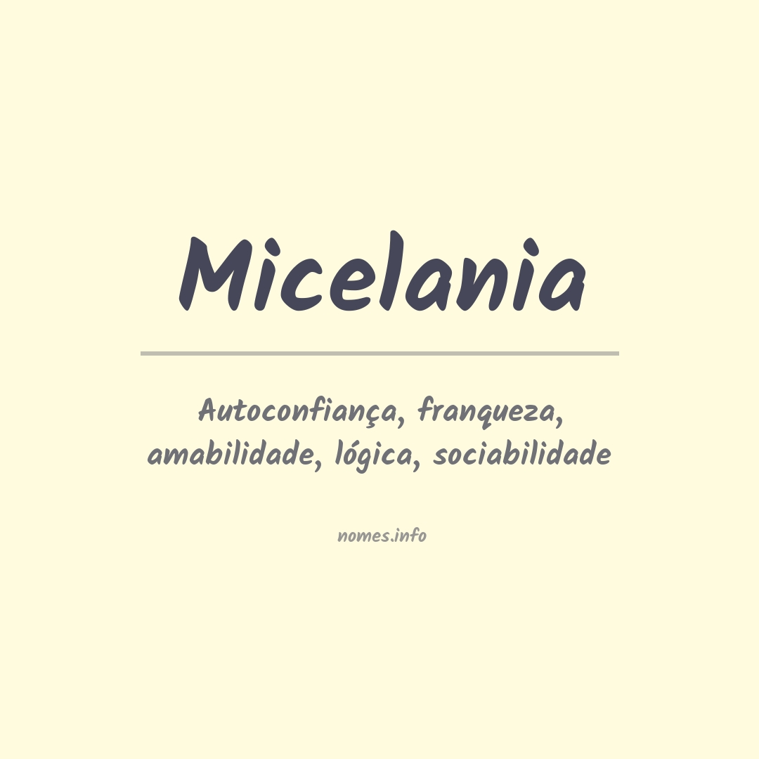 Significado do nome Micelania