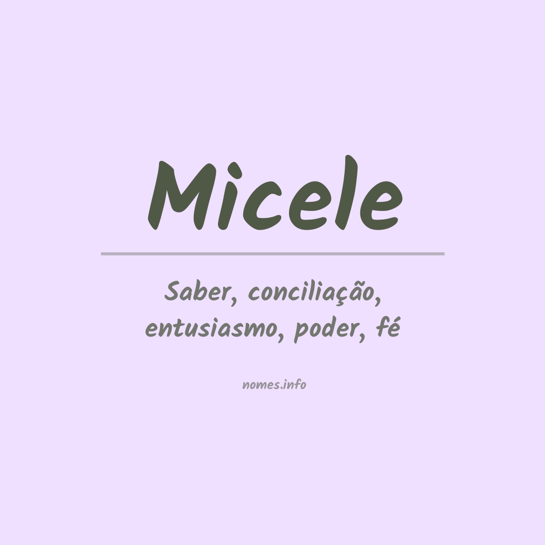 Significado do nome Micele