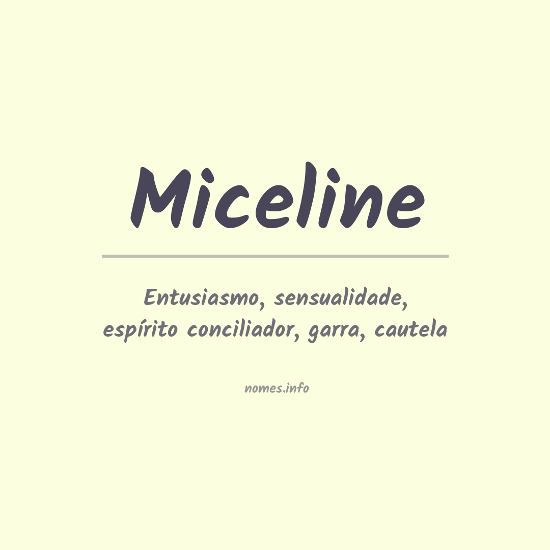 Significado do nome Miceline