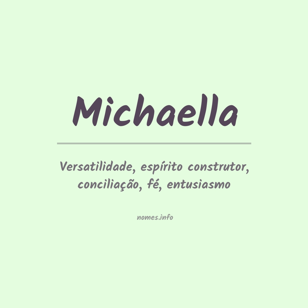 Significado do nome Michaella
