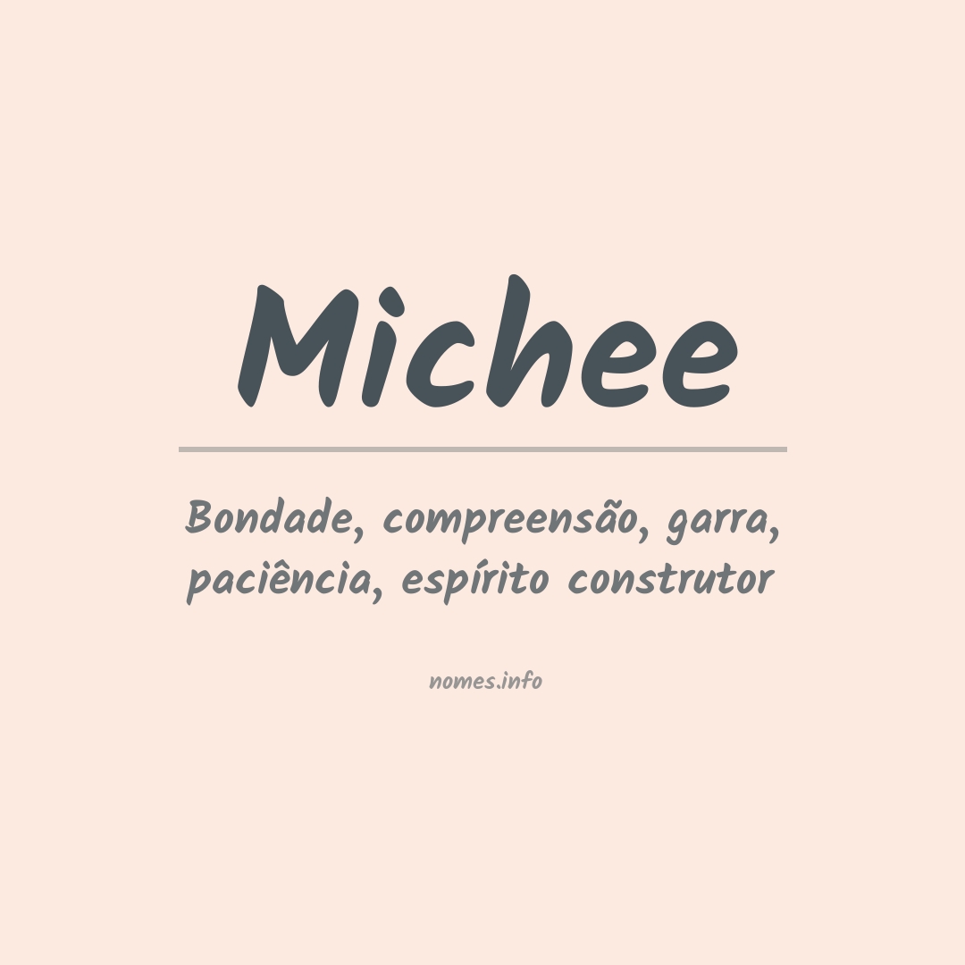Significado do nome Michee