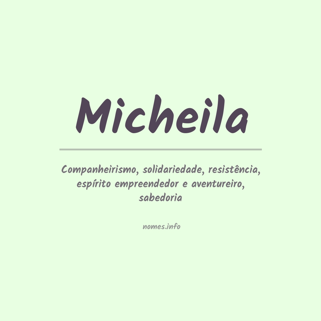 Significado do nome Micheila