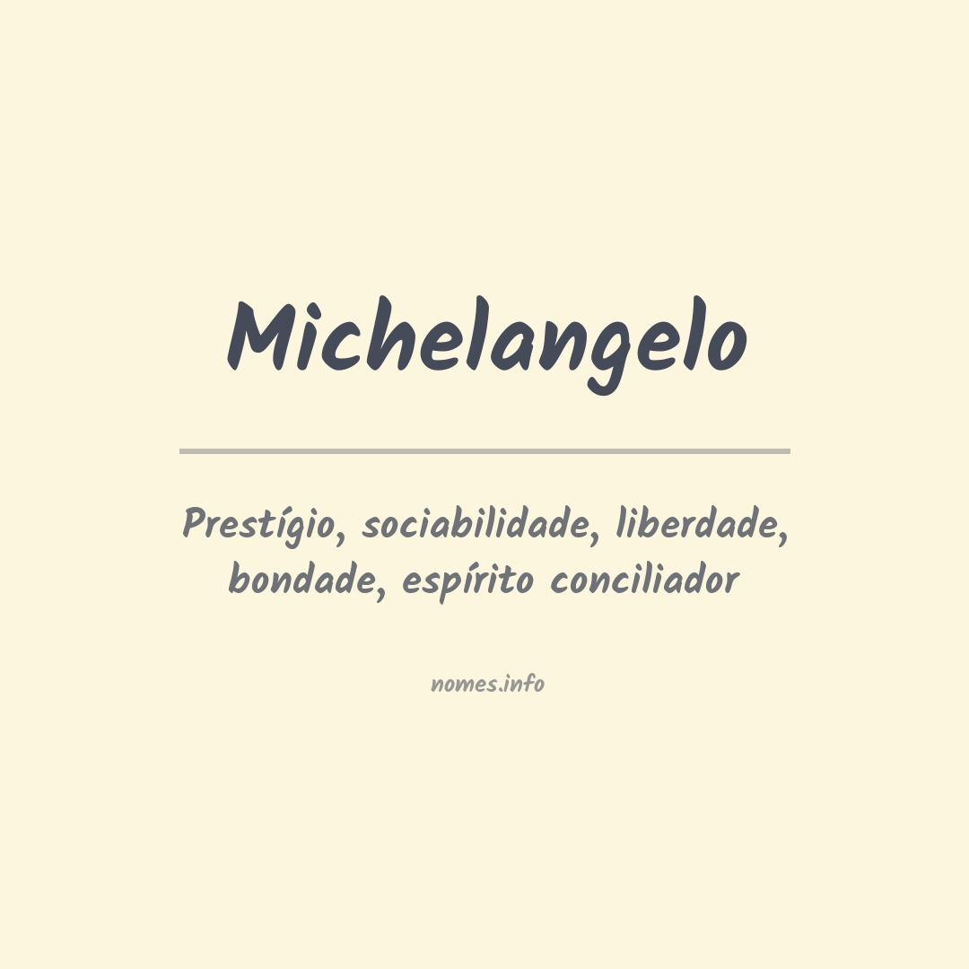 Significado do nome Michelangelo