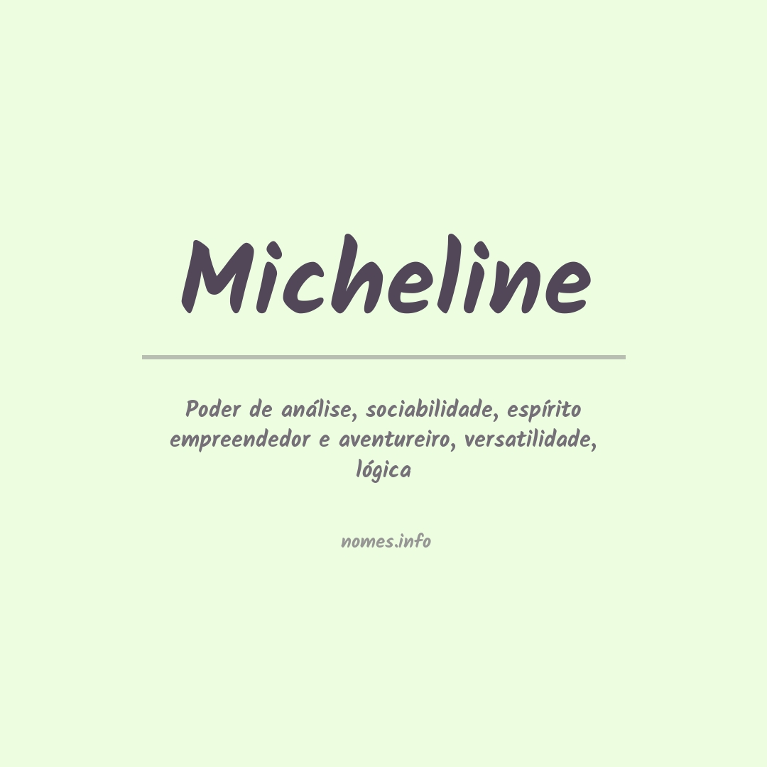 Significado do nome Micheline