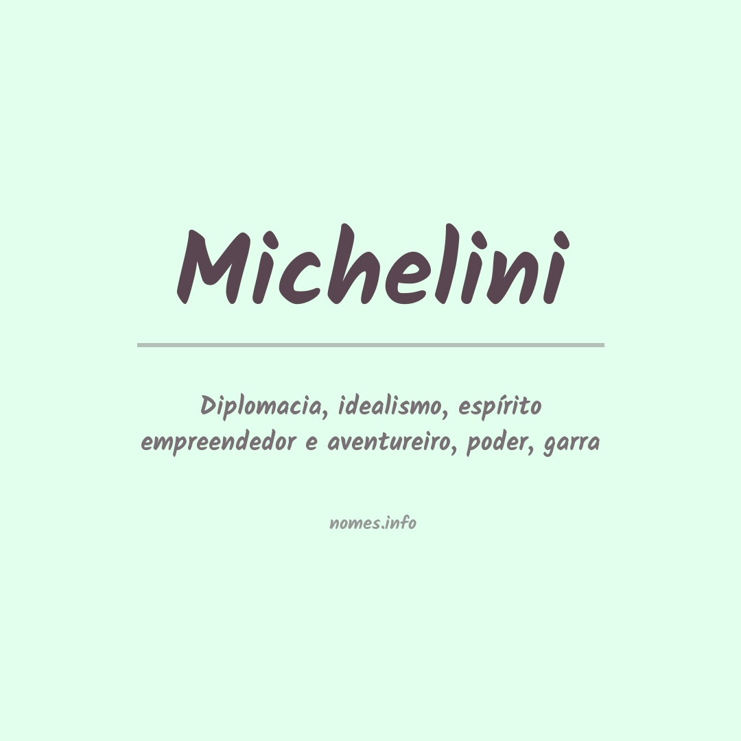 Significado do nome Michelini