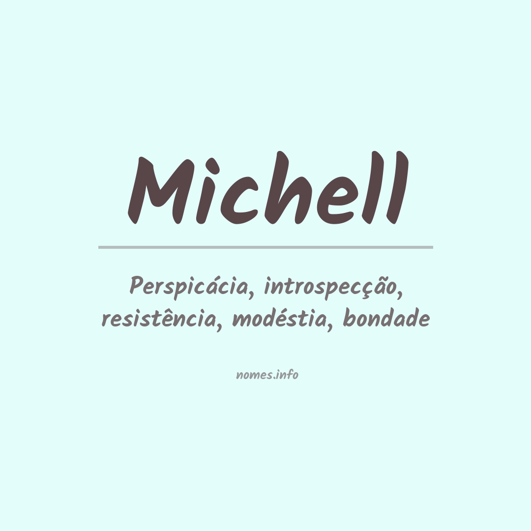 Significado do nome Michell