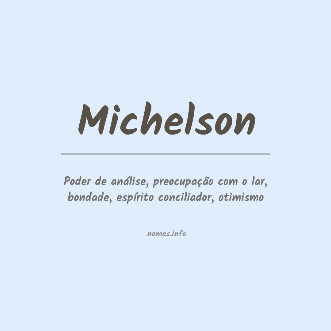Significado do nome Michelson