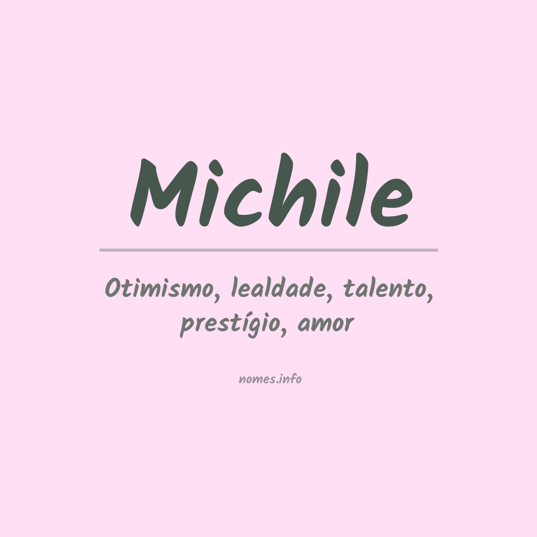 Significado do nome Michile