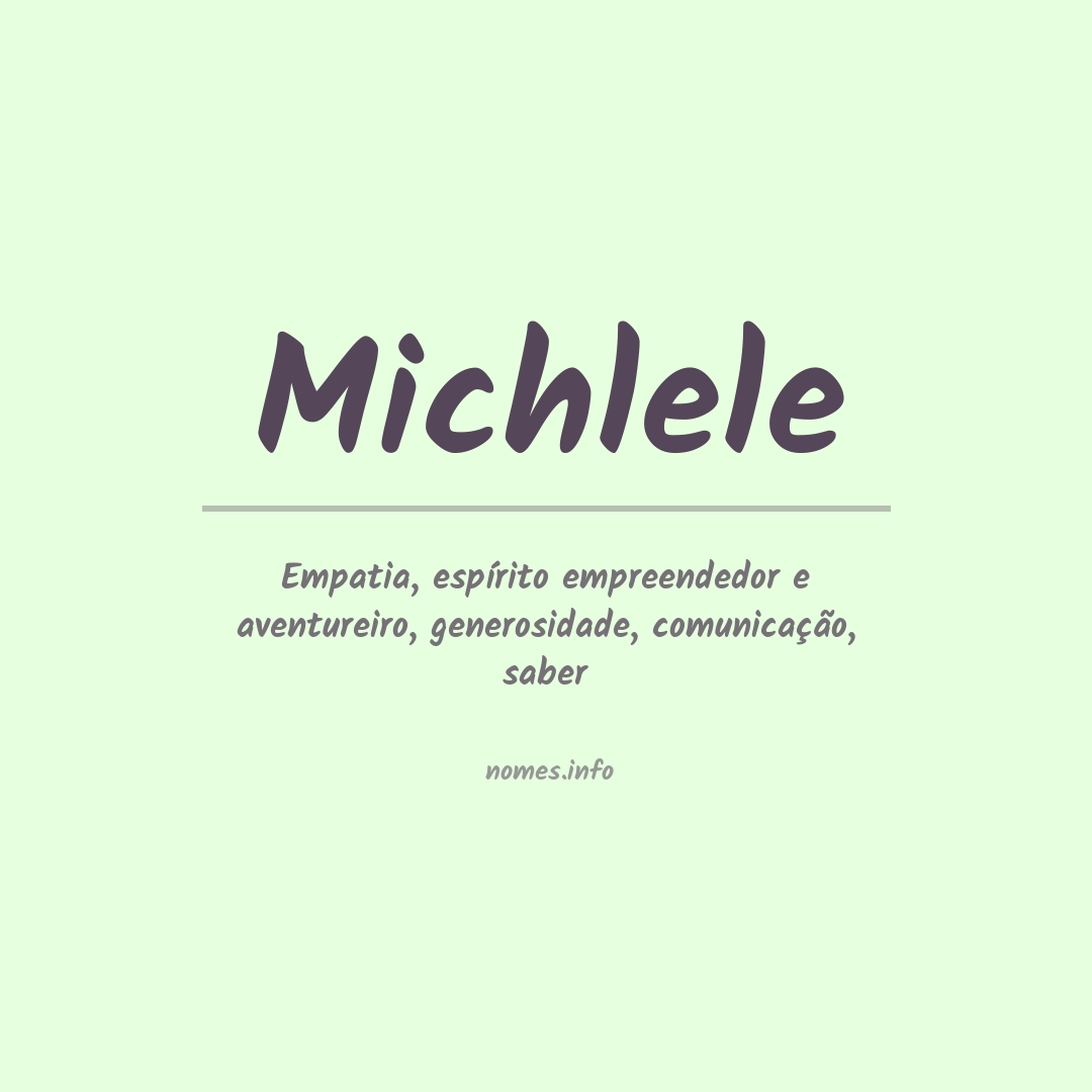 Significado do nome Michlele