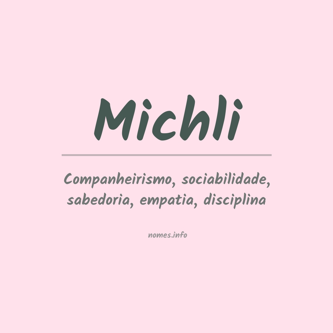 Significado do nome Michli