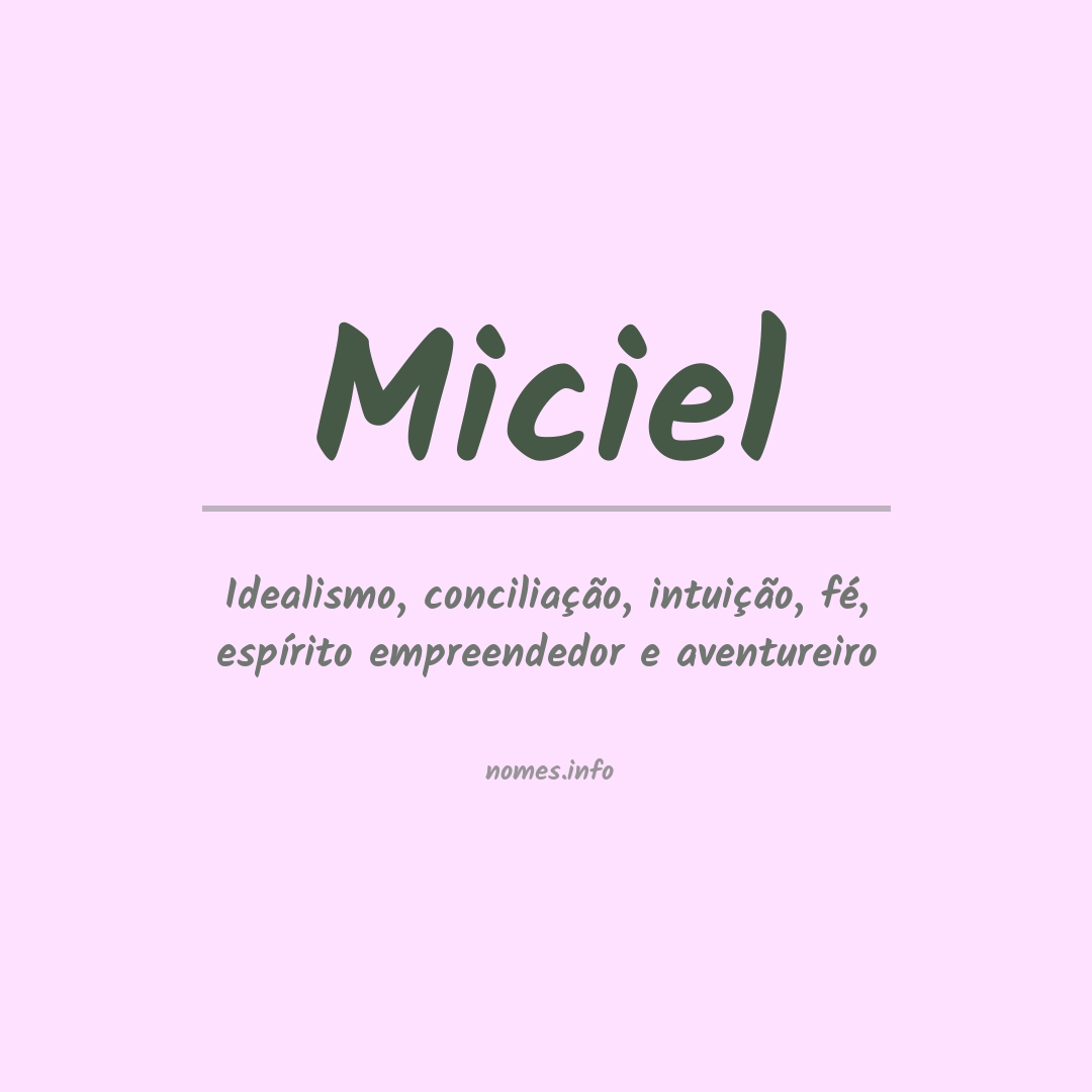 Significado do nome Miciel