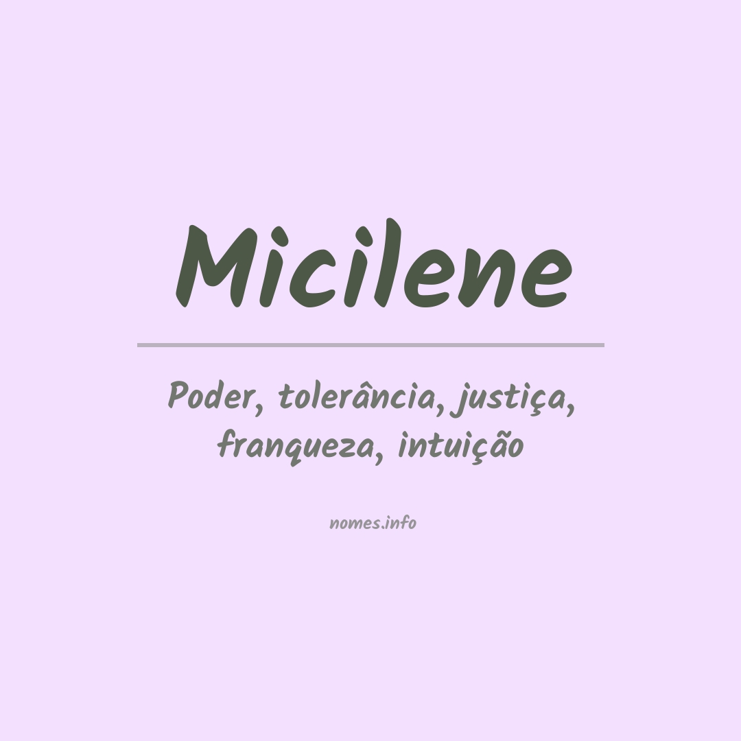 Significado do nome Micilene