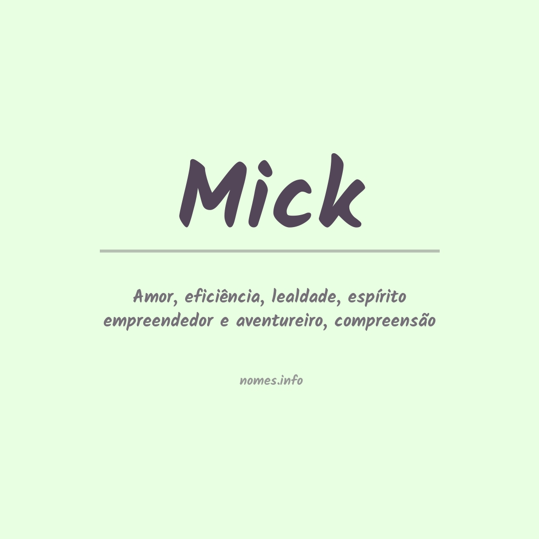 Significado do nome Mick