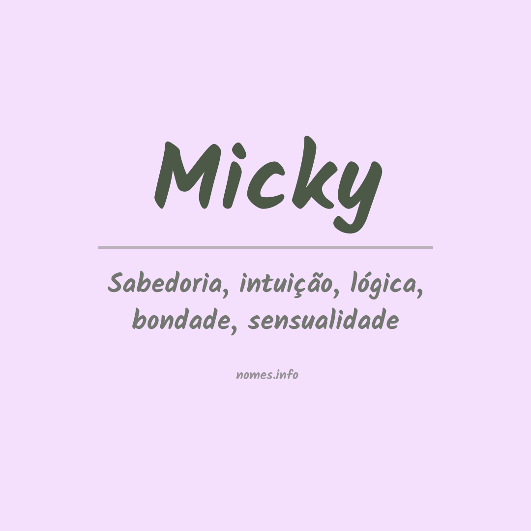 Significado do nome Micky