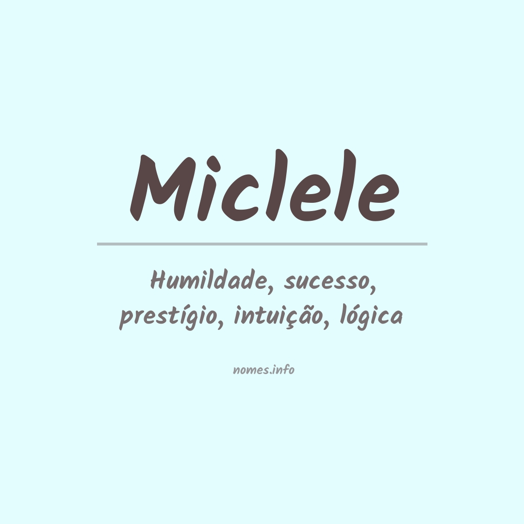 Significado do nome Miclele