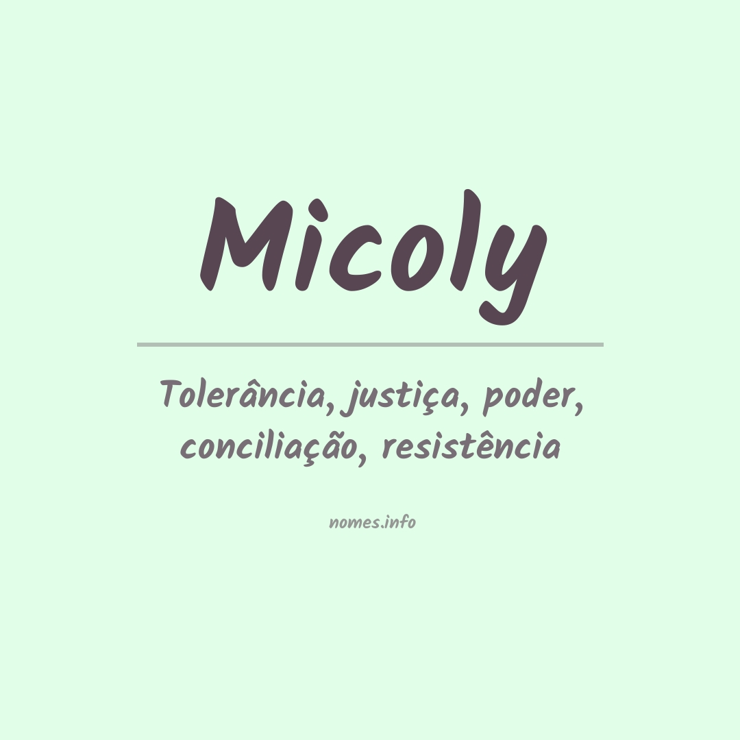 Significado do nome Micoly