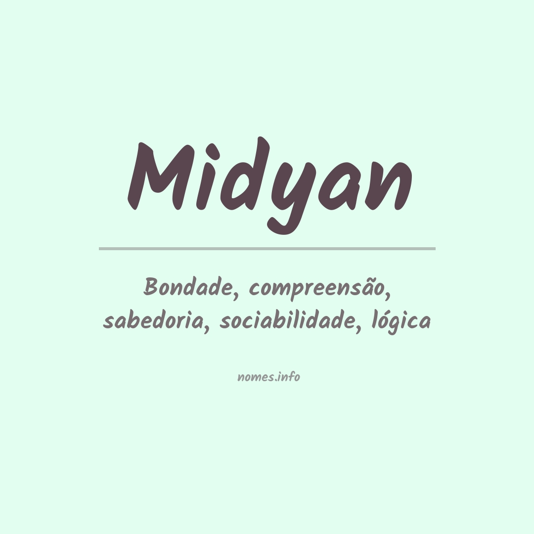 Significado do nome Midyan