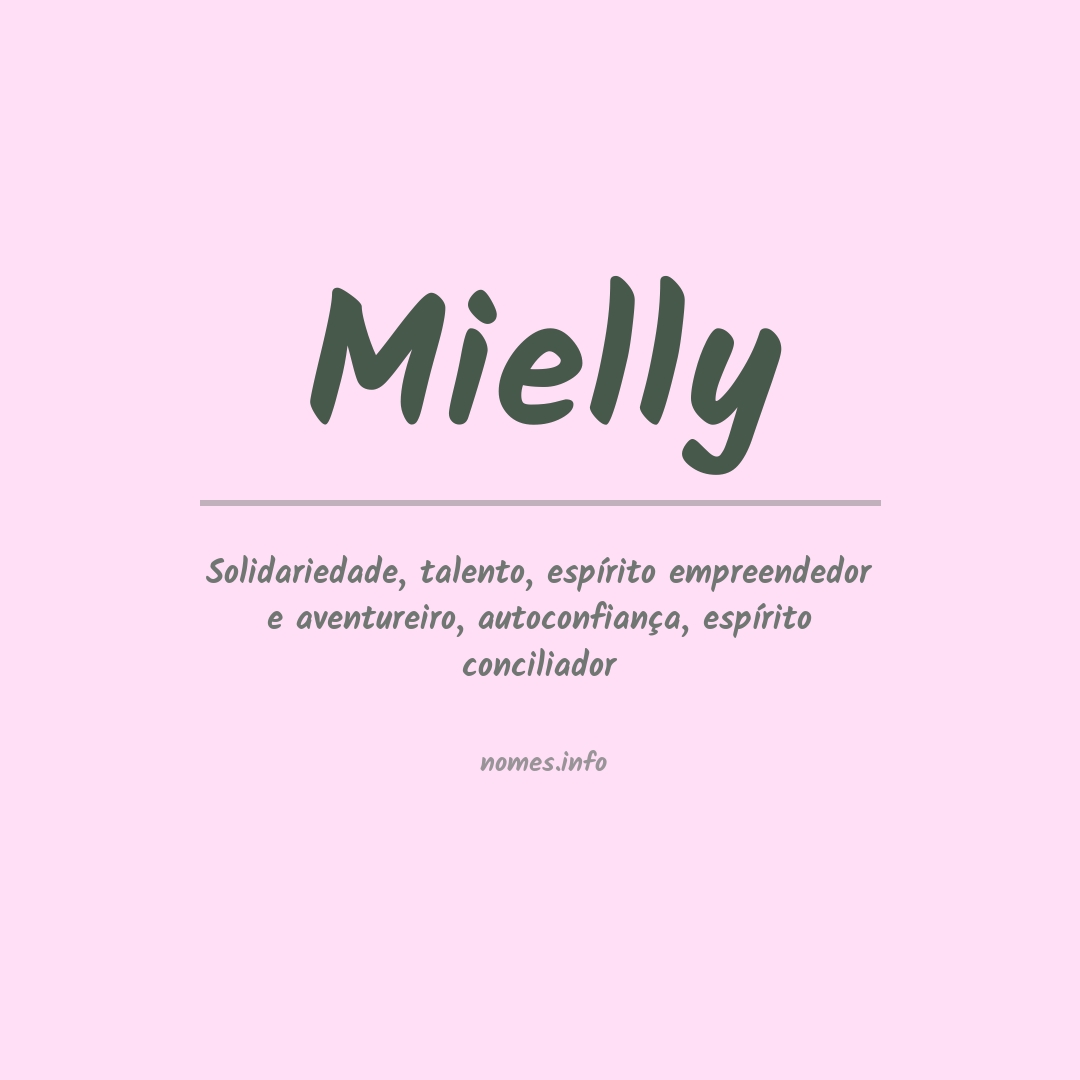 Significado do nome Mielly