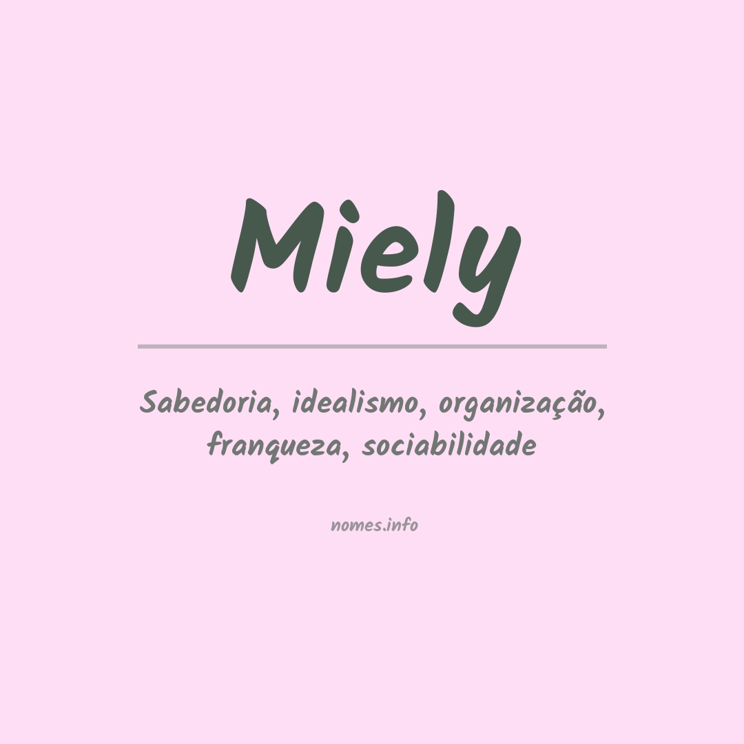 Significado do nome Miely