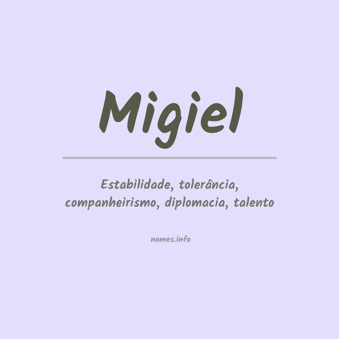 Significado do nome Migiel