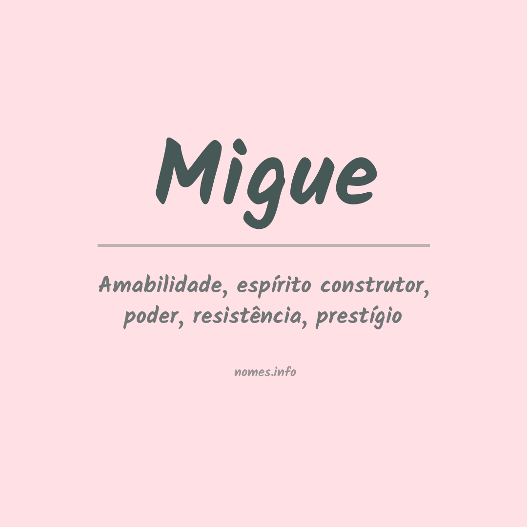 Significado do nome Migue