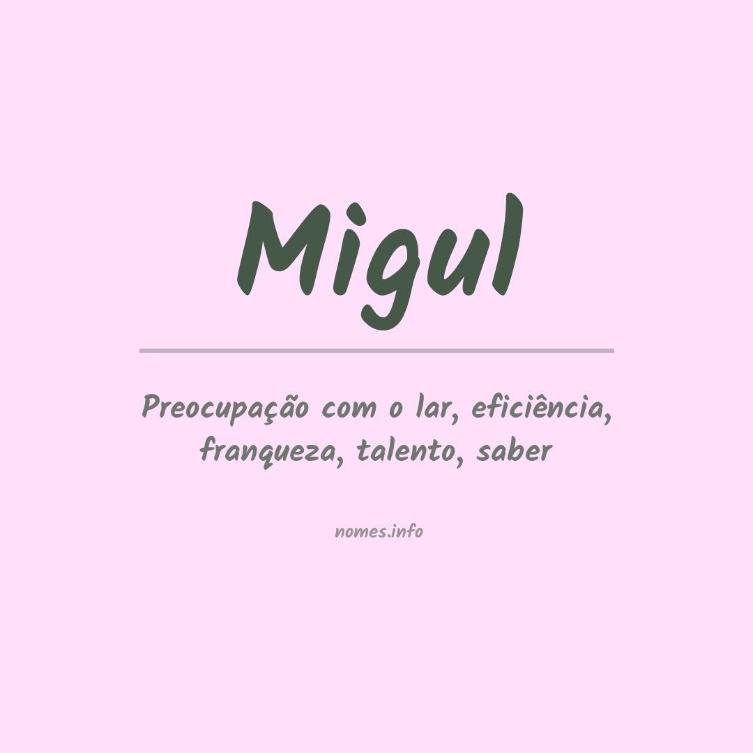 Significado do nome Migul