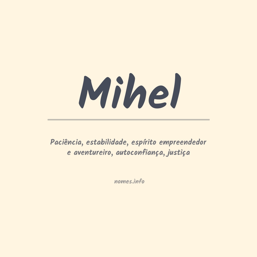 Significado do nome Mihel