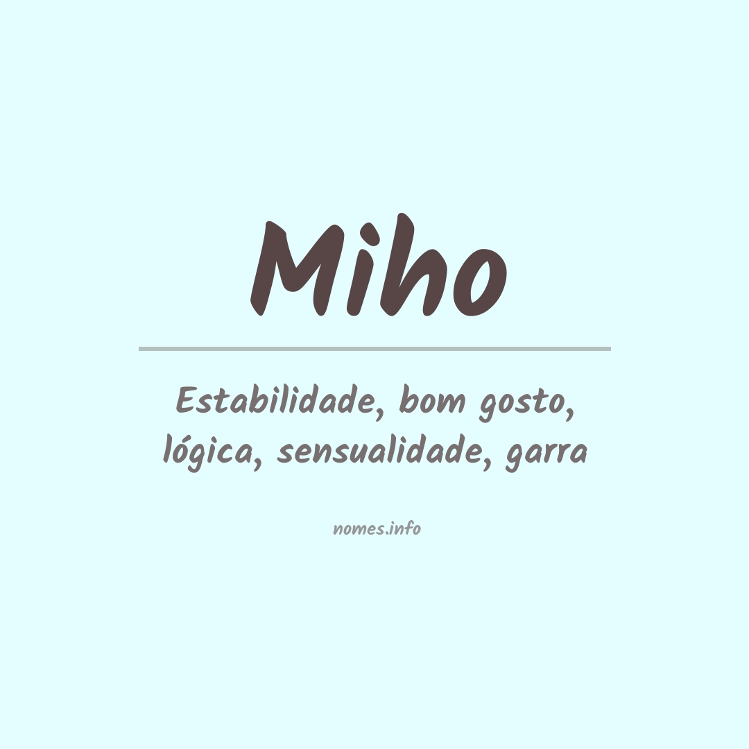 Significado do nome Miho
