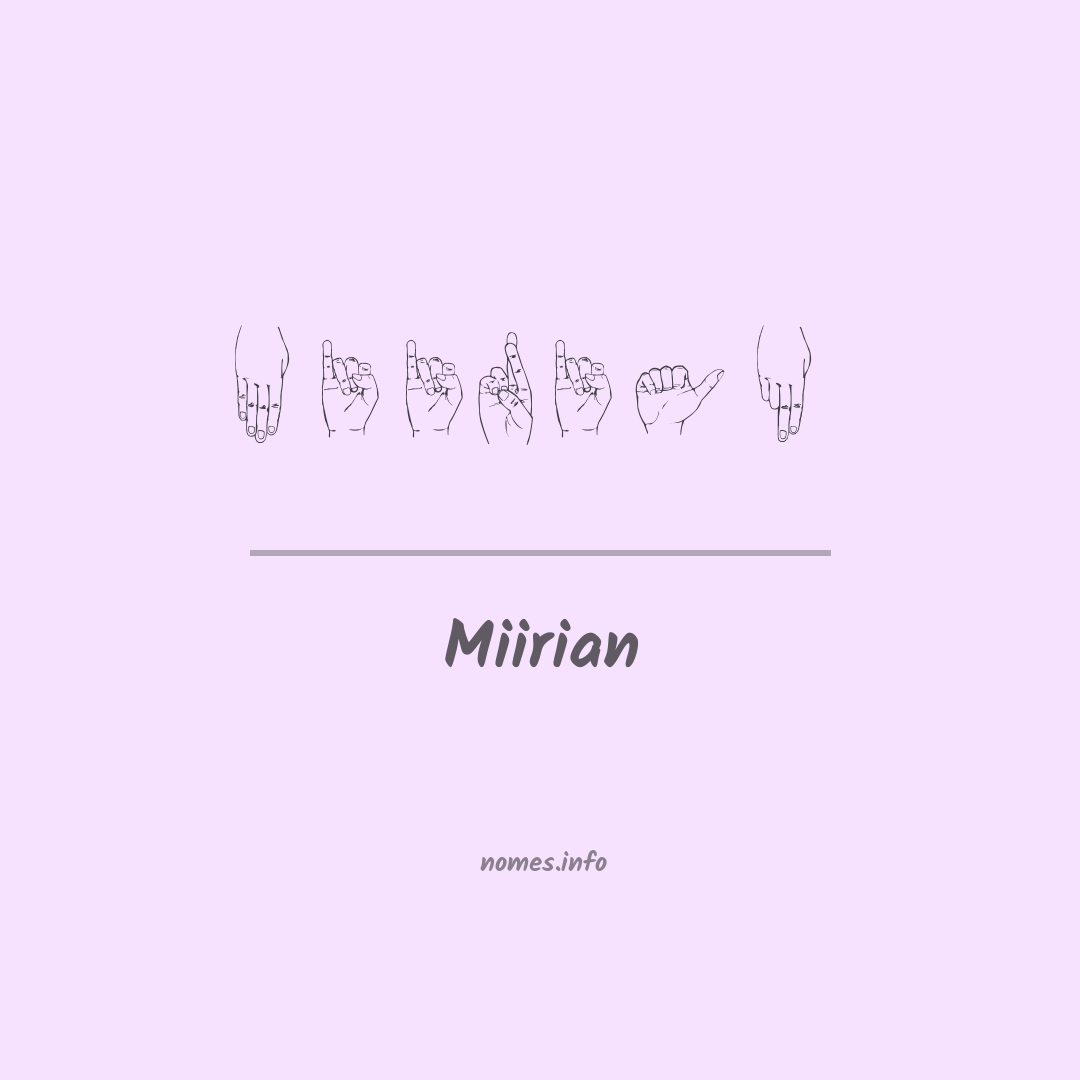 Miirian em Libras