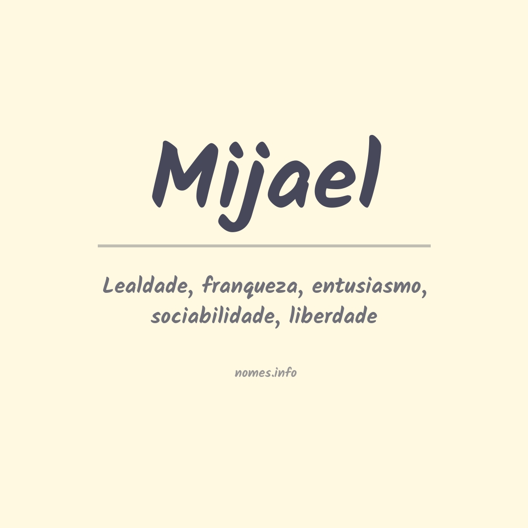 Significado do nome Mijael