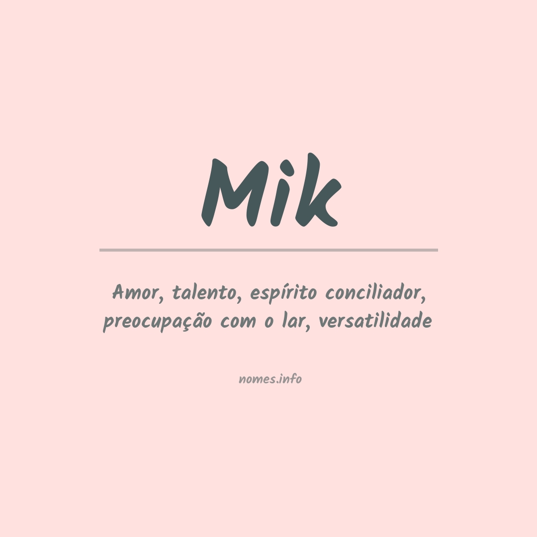Significado do nome Mik