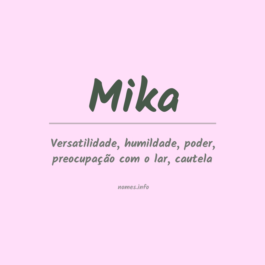 Significado do nome Mika