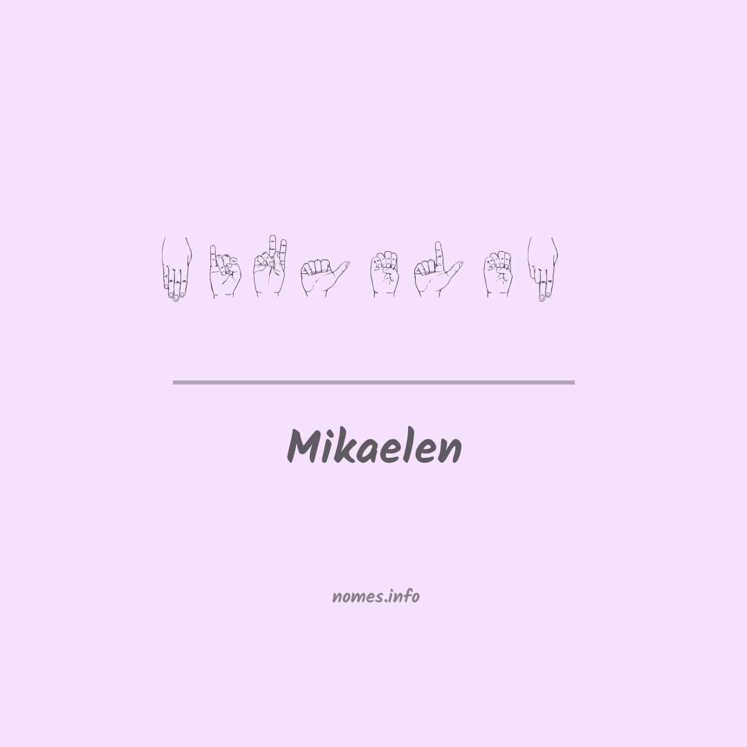 Mikaelen em Libras