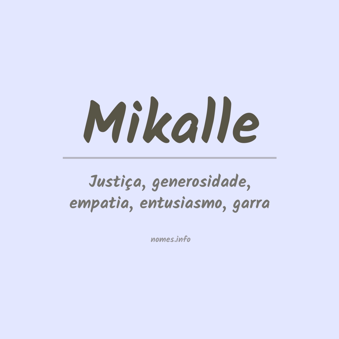 Significado do nome Mikalle