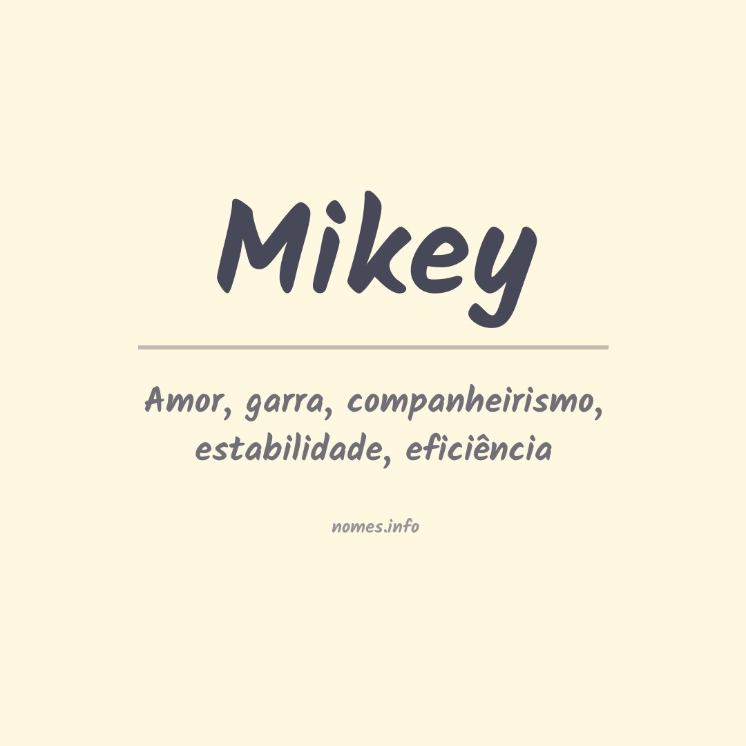 Significado do nome Mikey