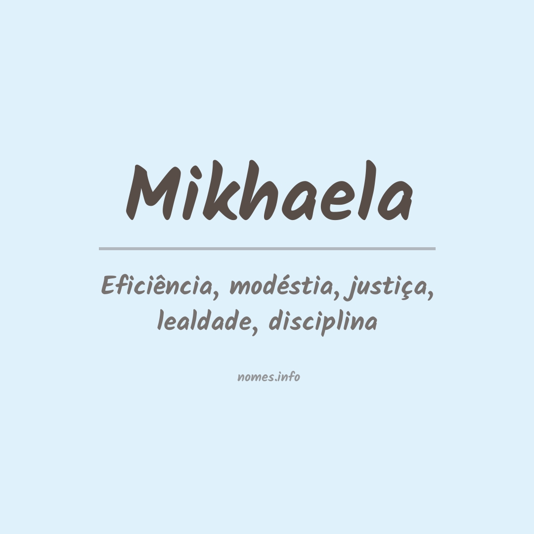Significado do nome Mikhaela