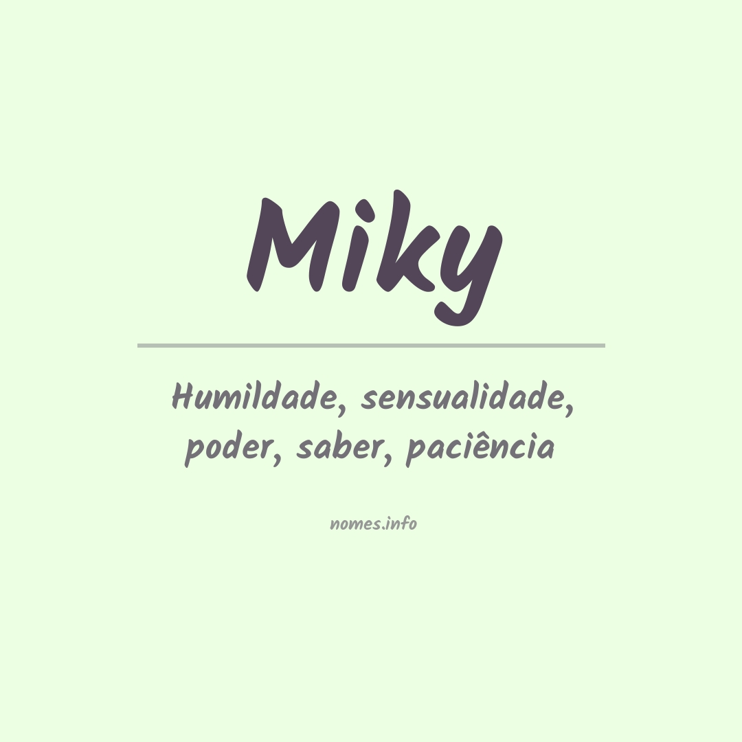 Significado do nome Miky